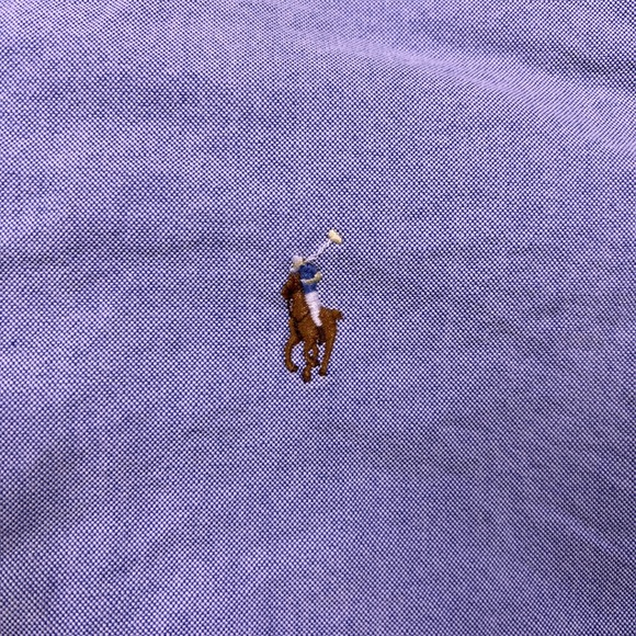 Ralph Lauren Classic Fit Oxford Button Down Shirt Mens 16 1/2 32/33 Blue - Picture 4 of 11